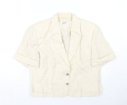 Wish Women's Ivory Blazer Short Sleeve Size 18