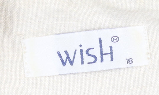Wish Women's Ivory Blazer Short Sleeve Size 18