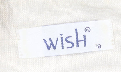 Wish Women's Ivory Blazer Short Sleeve Size 18