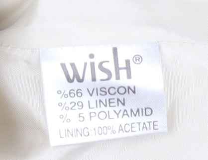 Wish Women's Ivory Blazer Short Sleeve Size 18