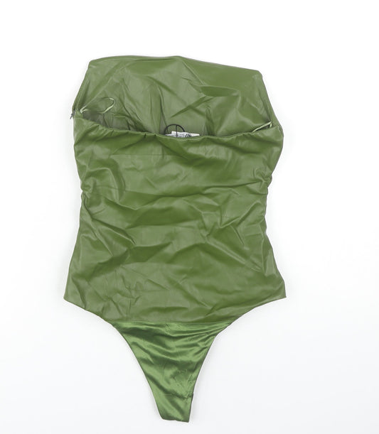 Zara Green Strapless Bodysuit Women Small Casual Slim Fit