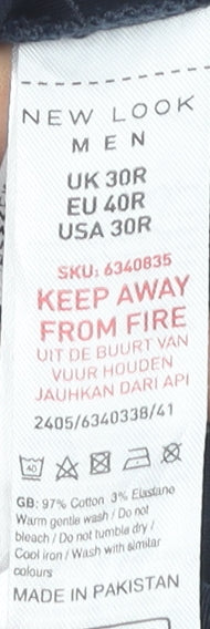 New Look Men's Slim Fit Blue Chino Trousers