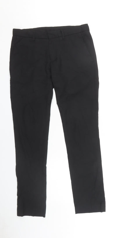Topman Men's Black Straight Trousers, 30 Waist