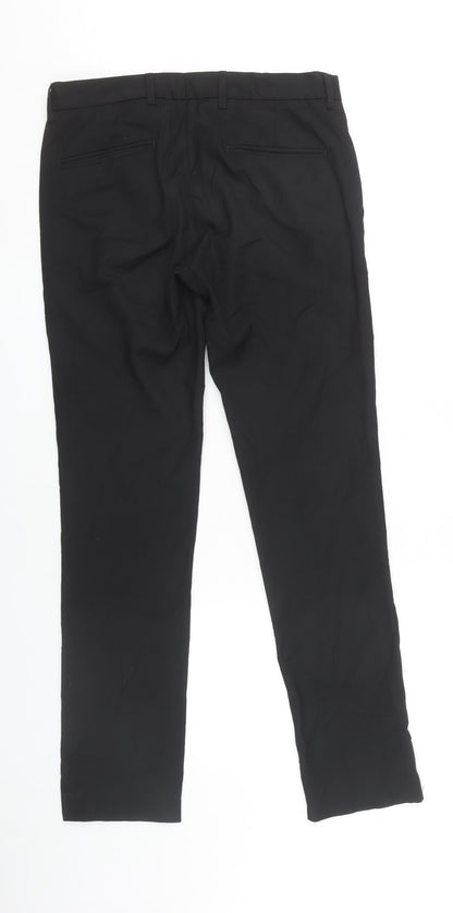 Topman Men's Black Straight Trousers, 30 Waist