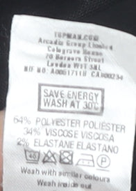 Topman Men's Black Straight Trousers, 30 Waist