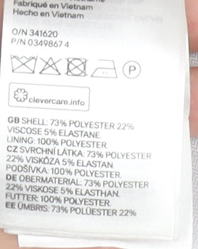 H&M Women's Grey Blazer, Size 10, Check, Workwear Standard