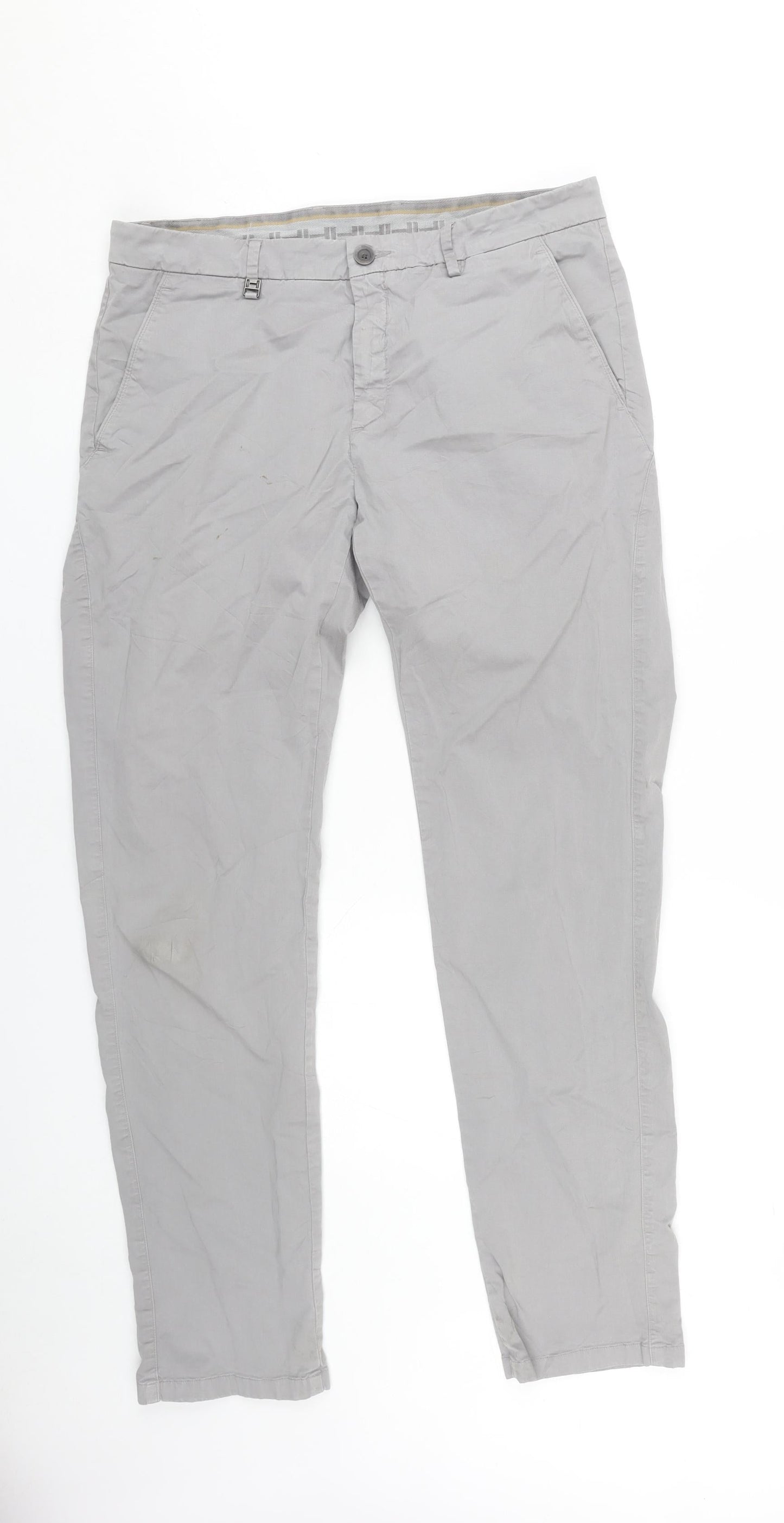 HeavenTwo Men's Grey Chino Trousers Size 35