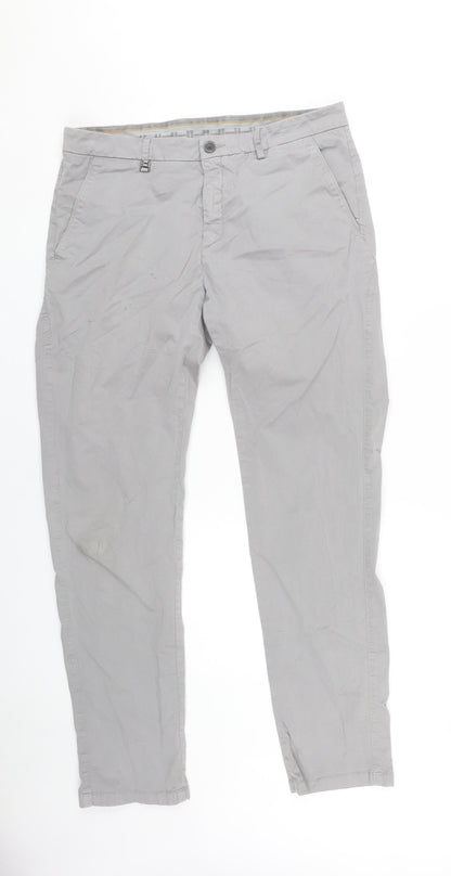 HeavenTwo Men's Grey Chino Trousers Size 35