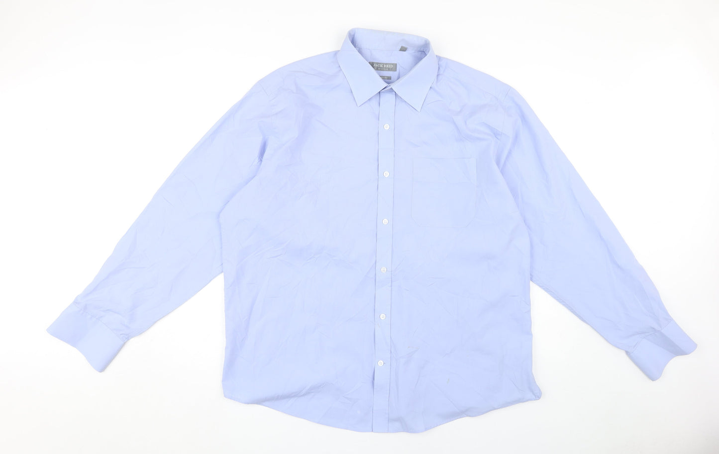 BHS Men's Blue Dress Shirt 17in Long Sleeve Formal Wear