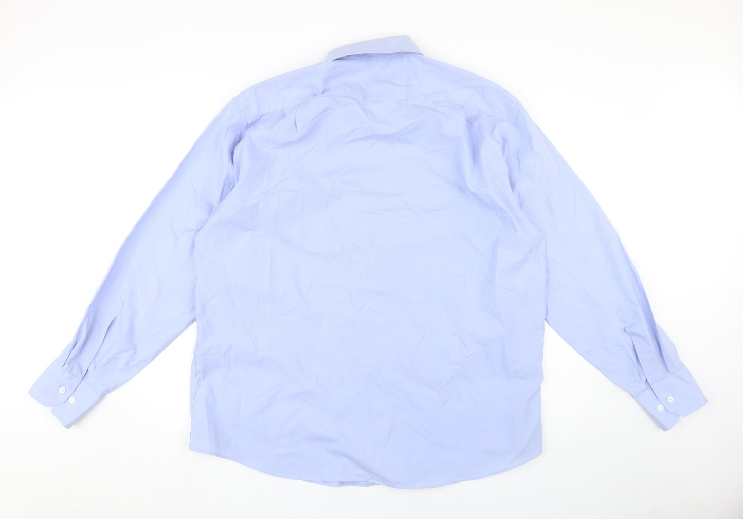 BHS Men's Blue Dress Shirt 17in Long Sleeve Formal Wear