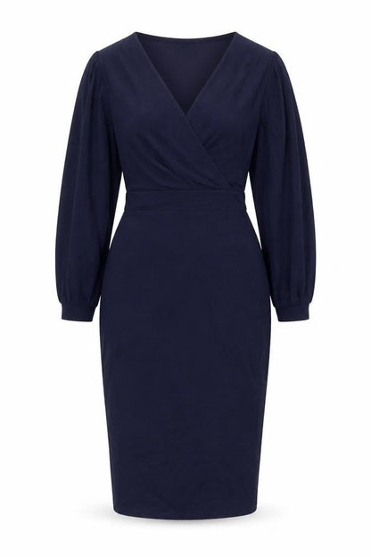 Quiz Women's Navy Dress Size 10 with 3/4 Sleeve