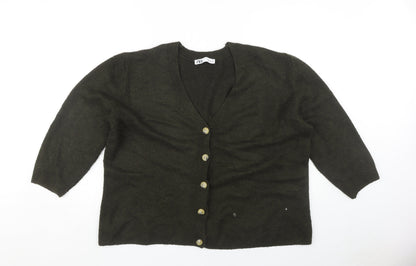 Womens UK Size 12 Zara Black Cardigan Jumper