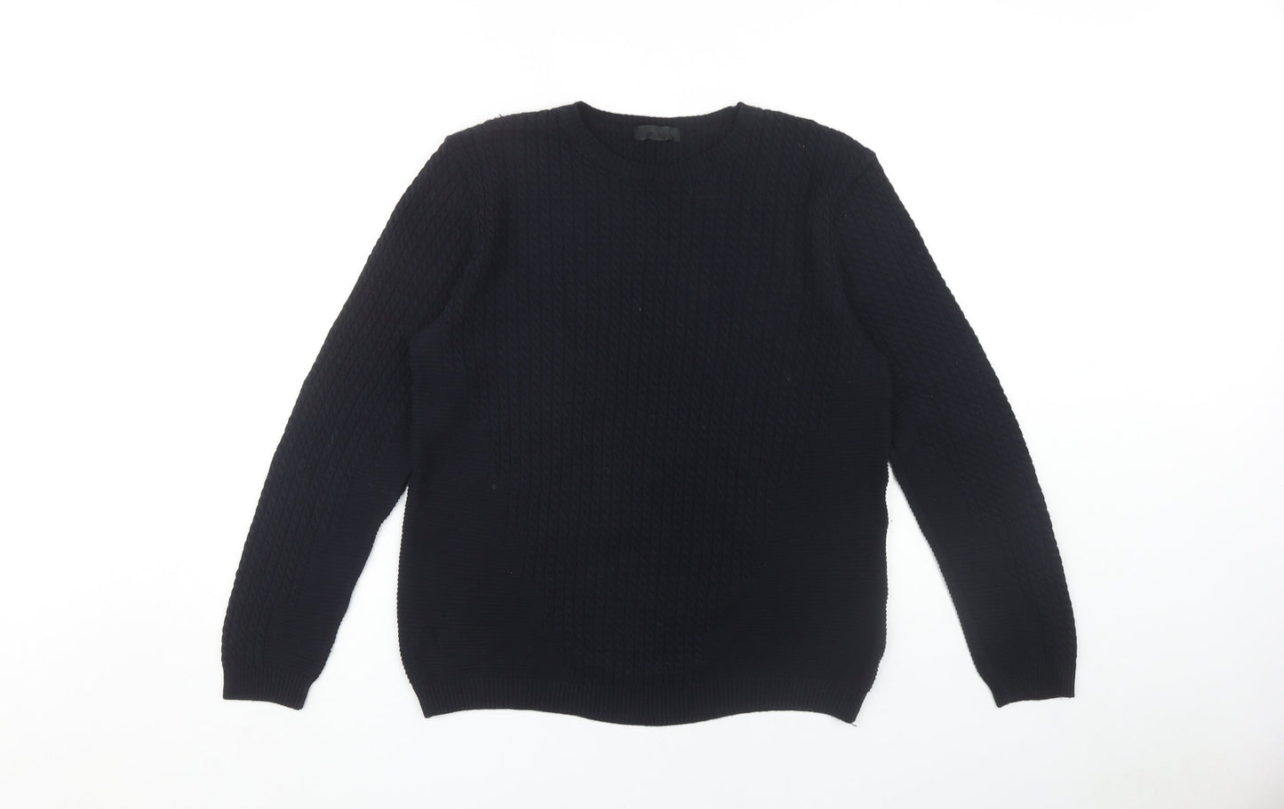 ASOS Men's Black Cable-Knit Pullover Jumper, M