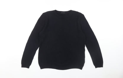 ASOS Men's Black Cable-Knit Pullover Jumper, M