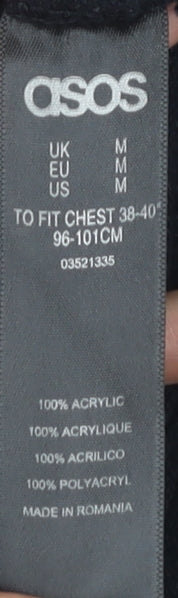 ASOS Men's Black Cable-Knit Pullover Jumper, M