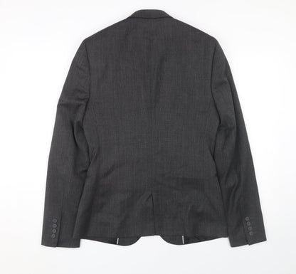 ASOS Men's Grey Single-Breasted Blazer - 36