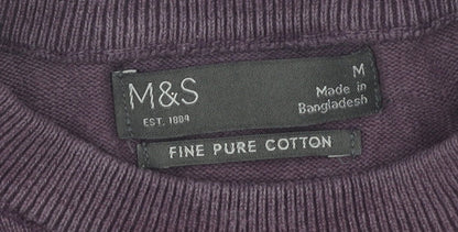 Womens UK Size M Marks and Spencer Purple Pullover Jumper