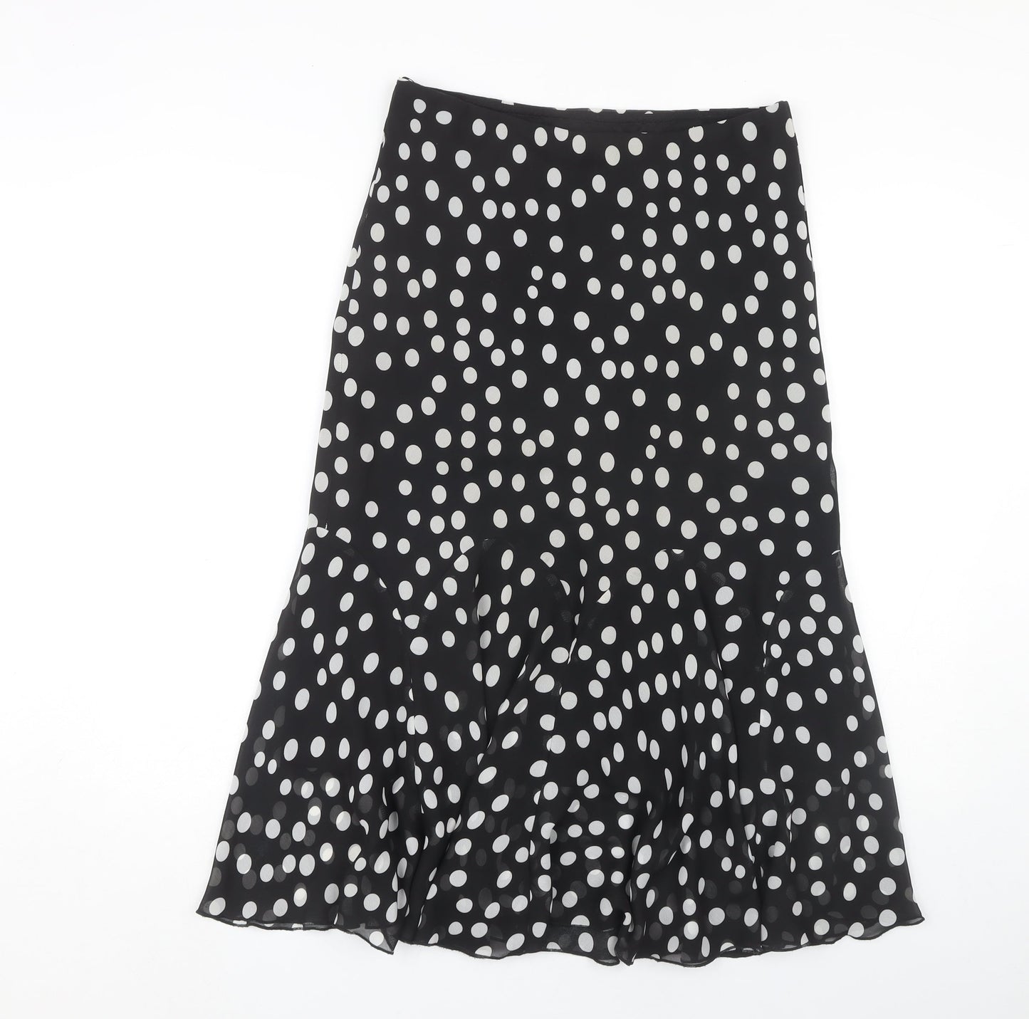 BHS Women's Size 12 Black Polka Dot Skirt
