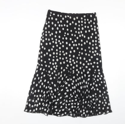 BHS Women's Size 12 Black Polka Dot Skirt