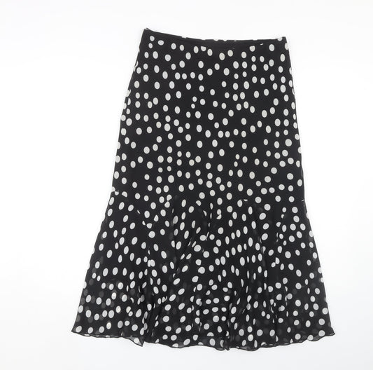BHS Women's Size 12 Black Polka Dot Skirt