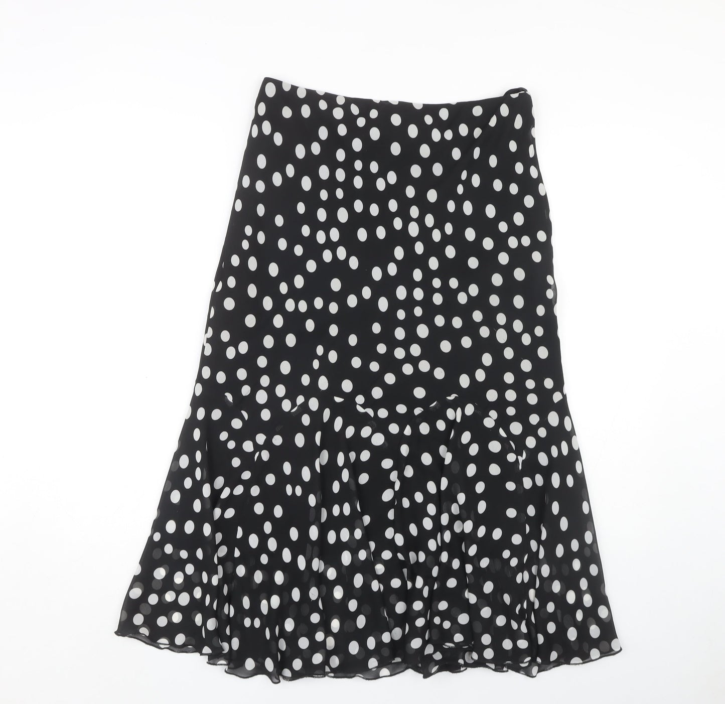 BHS Women's Size 12 Black Polka Dot Skirt