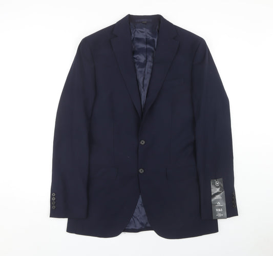Marks and Spencer Men's Blue Blazer 38 Long