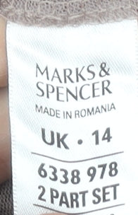 Womens UK Size 14 Marks and Spencer Brown Wrap Tank