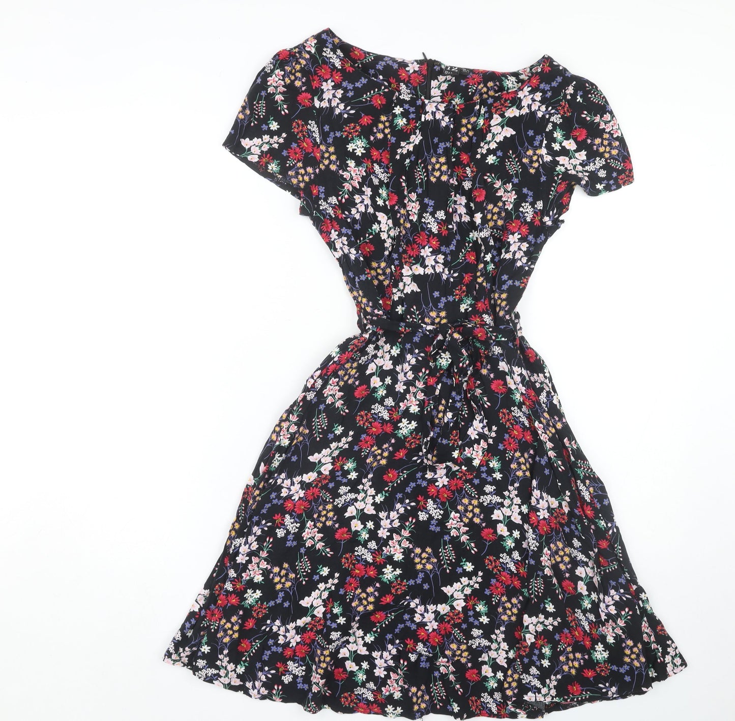 Izabel London Women's Floral Fit & Flare Dress Black, Size 8