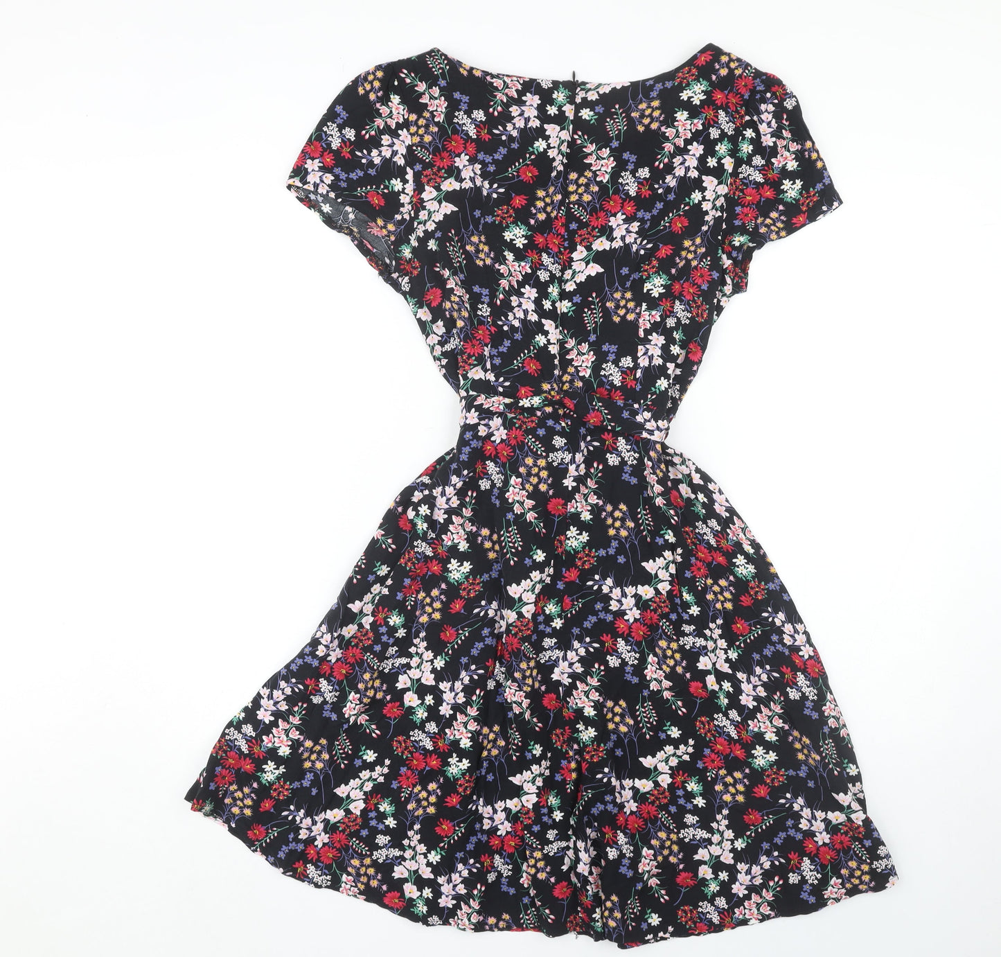 Izabel London Women's Floral Fit & Flare Dress Black, Size 8