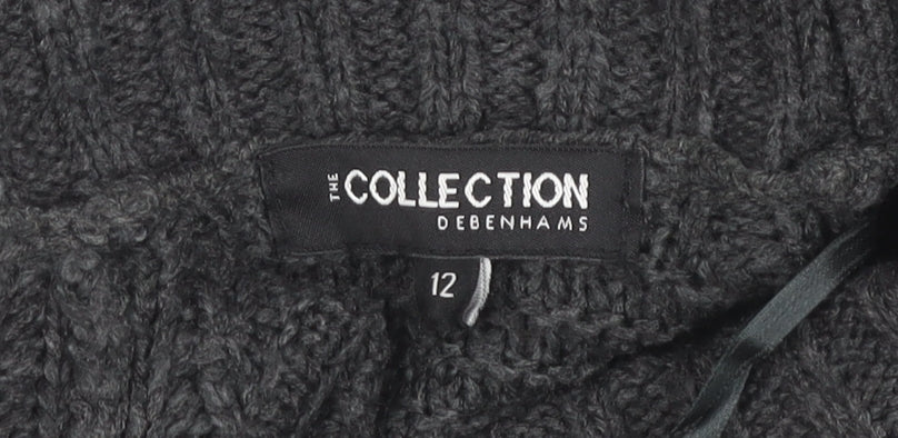 Debenhams Grey Jumper Dress, Size 12, Women's Knitwear