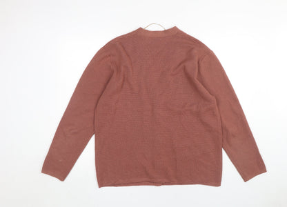Womens UK Size L Damart Brown Cardigan Jumper