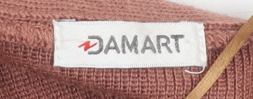 Womens UK Size L Damart Brown Cardigan Jumper