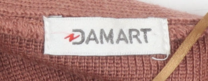 Womens UK Size L Damart Brown Cardigan Jumper