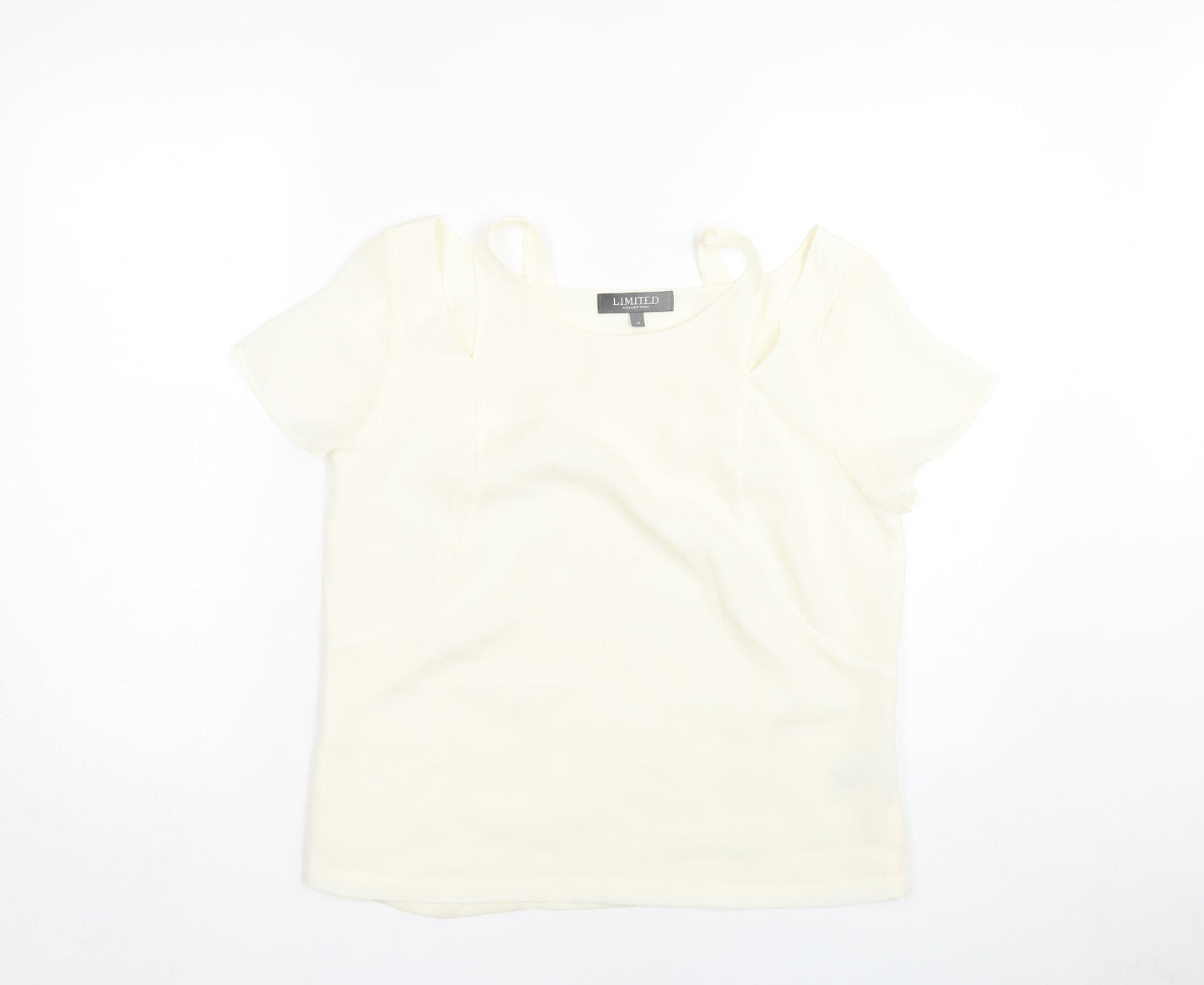 Womens UK Size 12 Marks and Spencer Ivory Basic Blouse