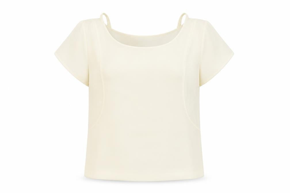 Womens UK Size 12 Marks and Spencer Ivory Basic Blouse