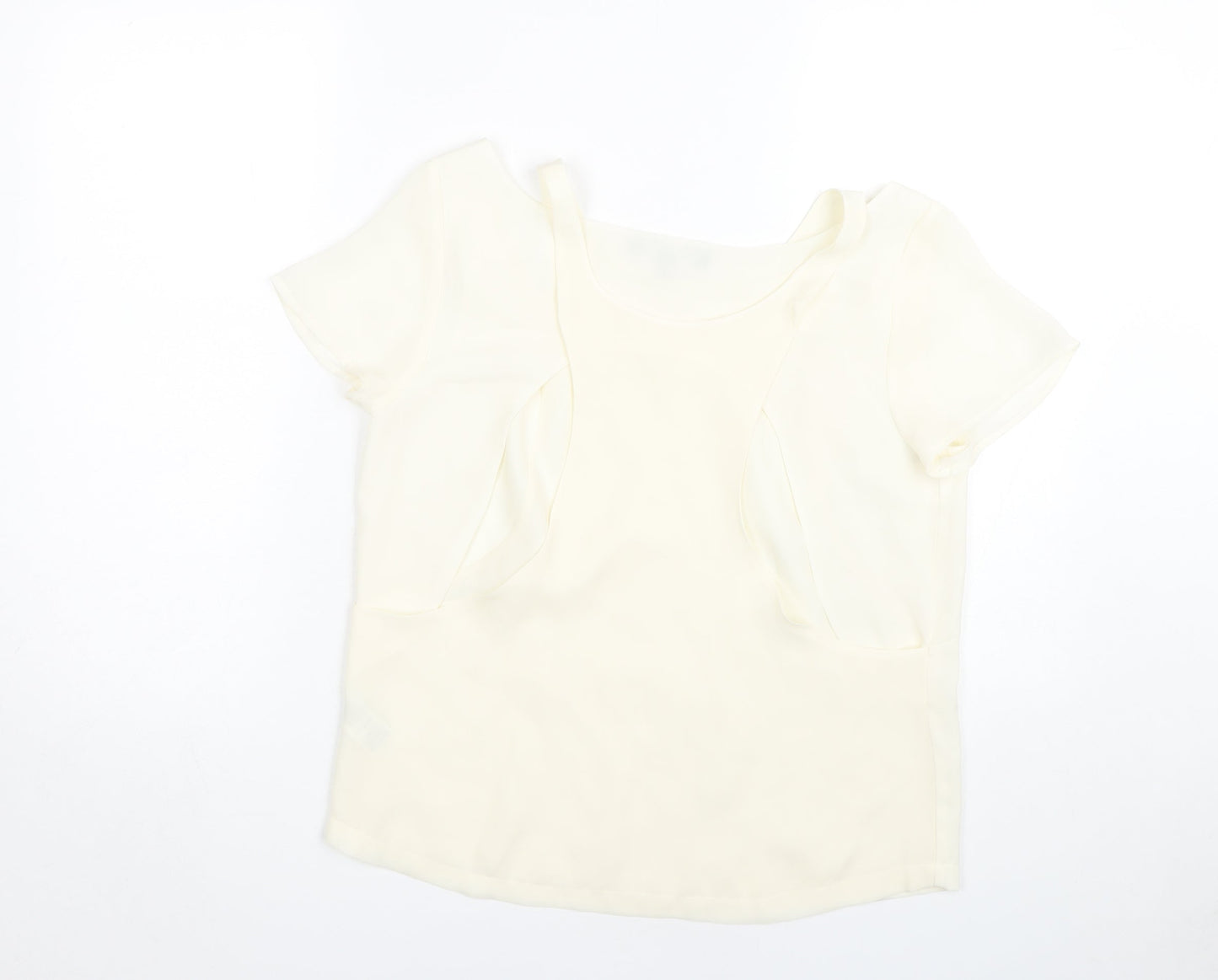 Womens UK Size 12 Marks and Spencer Ivory Basic Blouse