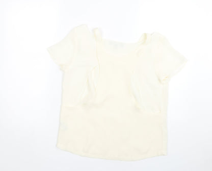 Womens UK Size 12 Marks and Spencer Ivory Basic Blouse