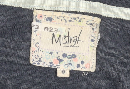 Womens UK Size 8 Mistral Blue Cardigan Jumper