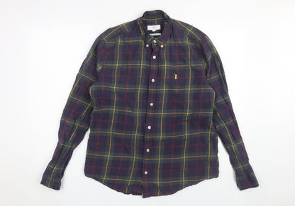Next Men's Multicoloured Plaid Shirt, M, Button-Up