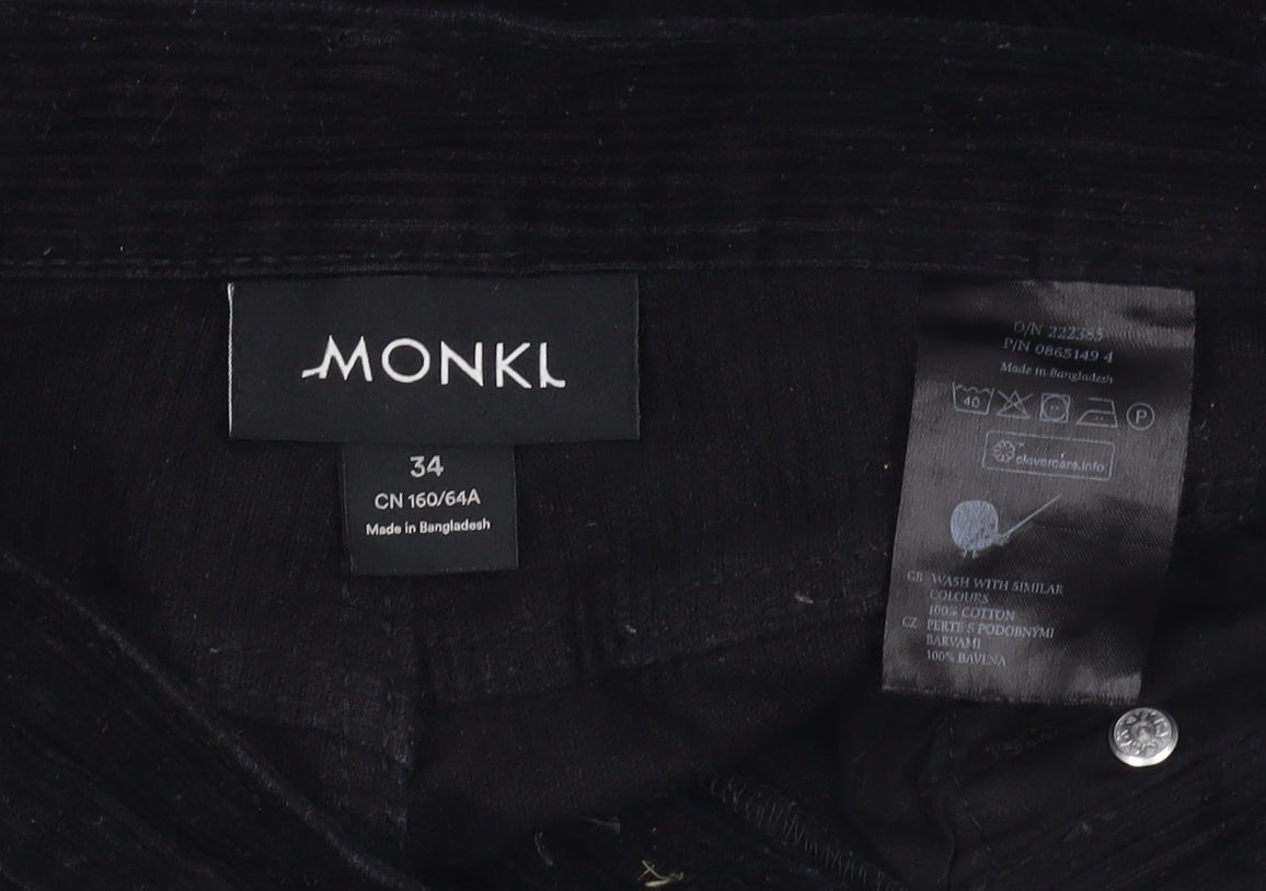Womens UK Size 6 Monki Regular Fit  Black Trousers