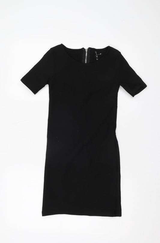 Stradivarius Women’s Black Short Sleeve Dress