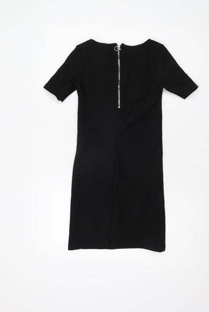 Stradivarius Women’s Black Short Sleeve Dress