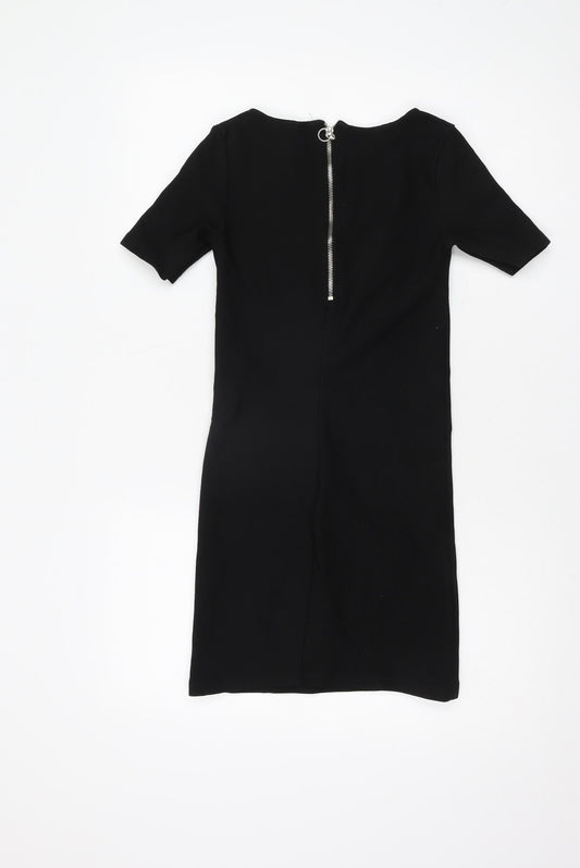 Stradivarius Women’s Black Short Sleeve Dress