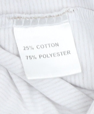 Carabou Men's Beige Striped Polo Shirt L