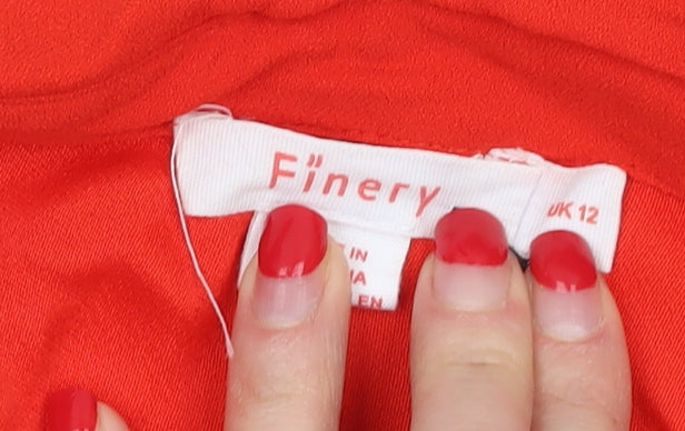 Finery Women's Red Shirt Dress Size 12