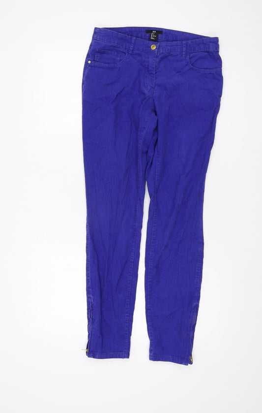 H&M Blue Skinny Women's Trousers, Size 8