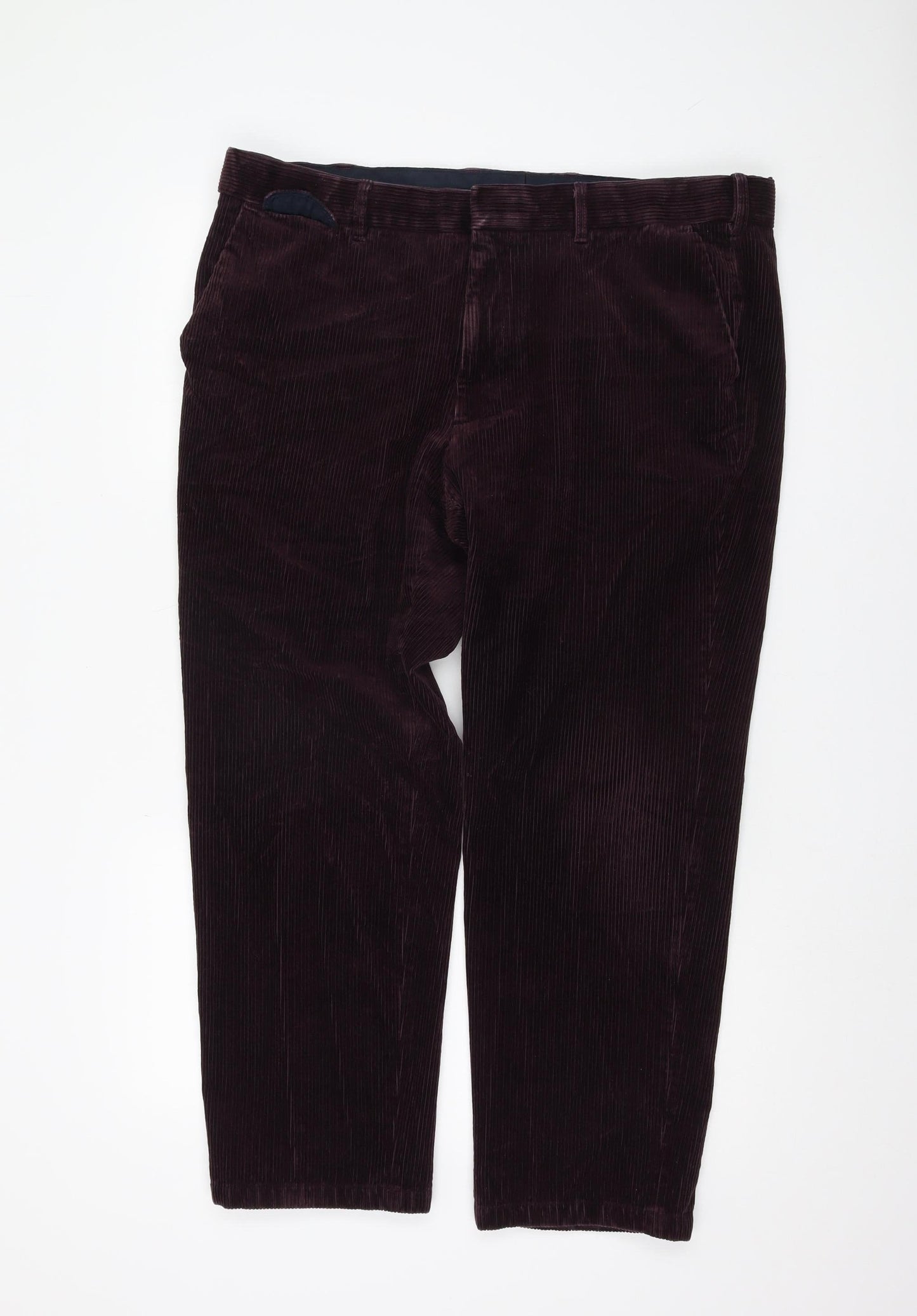 Marks and Spencer Men's Corduroy Trousers, Size 40, Purple