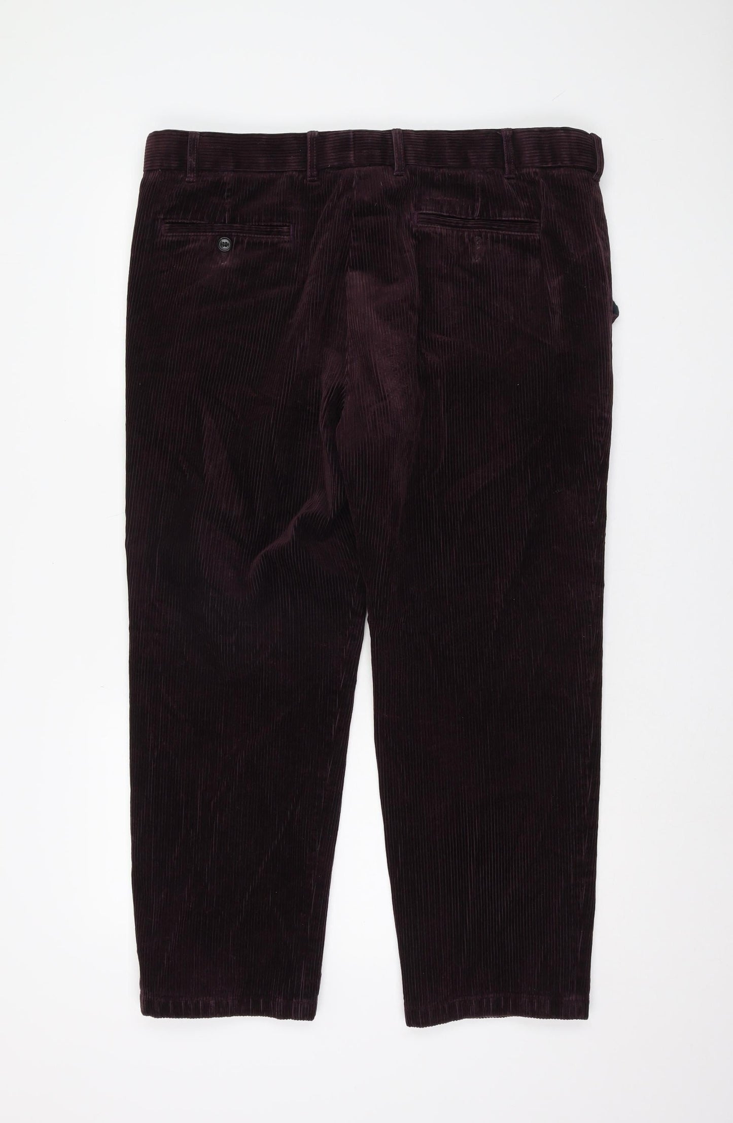 Marks and Spencer Men's Corduroy Trousers, Size 40, Purple