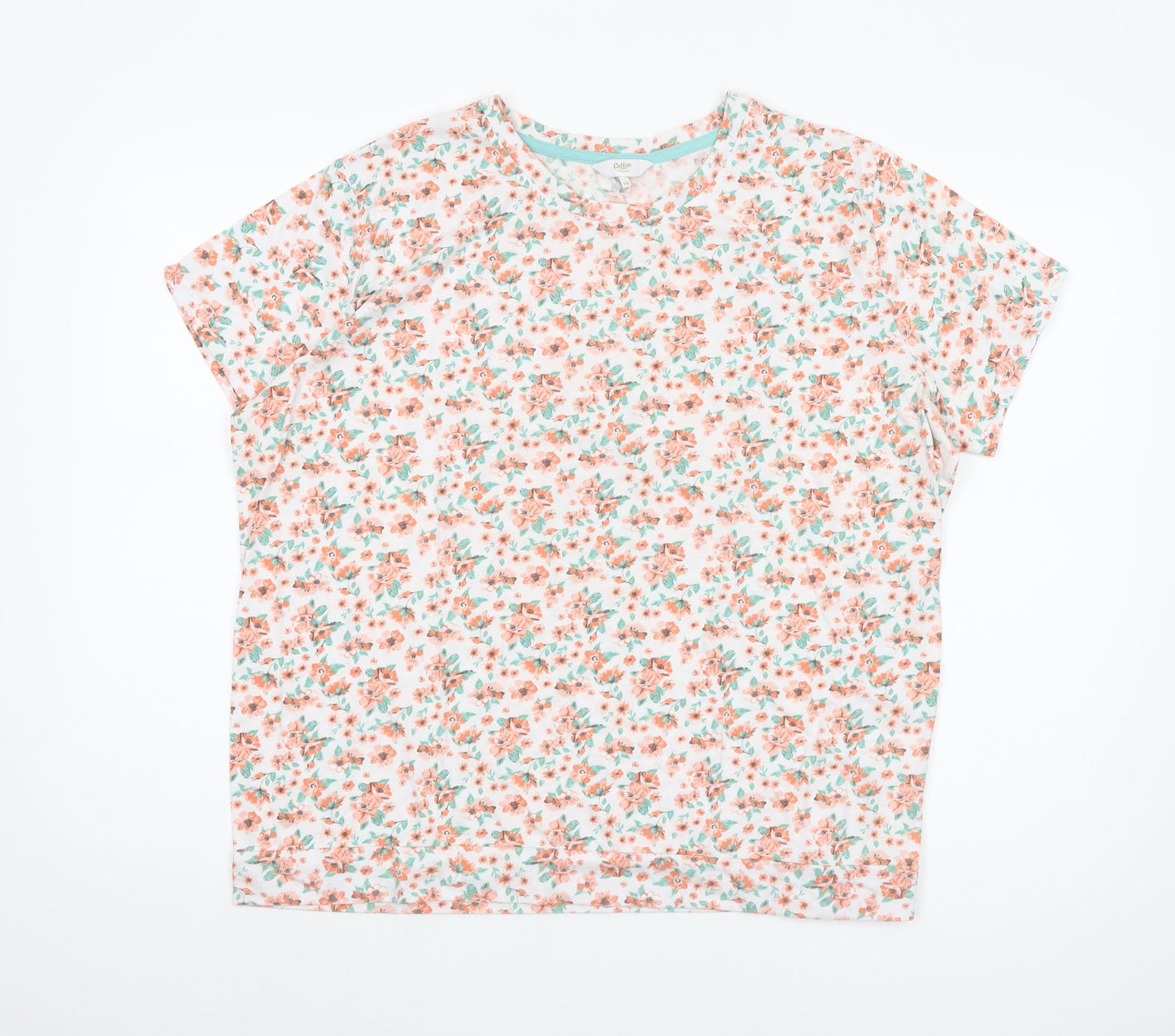 Cotton Traders Women's Multicoloured Floral T-Shirt Size 18