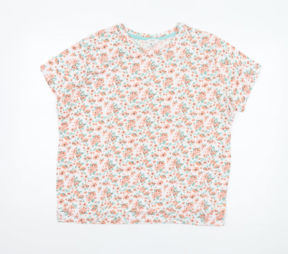 Cotton Traders Women's Multicoloured Floral T-Shirt Size 18
